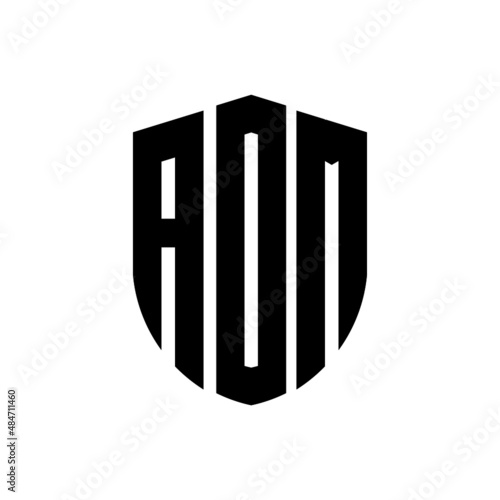 AOM letter logo design. AOM modern letter logo with black background. AOM creative  letter logo. simple and modern letter logo. vector logo modern alphabet font overlap style. Initial letters AOM   photo