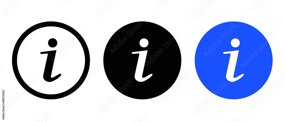 Info sign set, information icon vector Info sign set, information icon vector