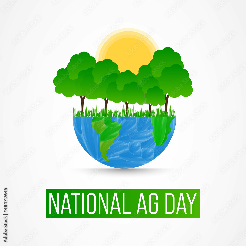 Vetor de National Agriculture day (AG) is observed every year in March