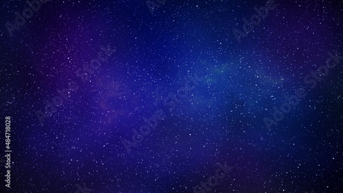 Night blue starry sky horizontal background