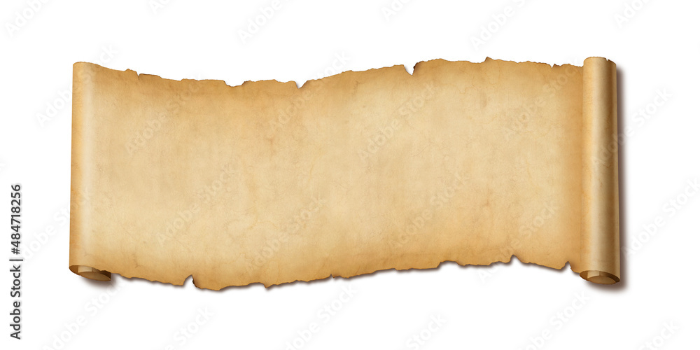 © daboost - Old paper horizontal banner. Parchment scroll isolated on white with shadow © daboost - Old paper horizontal banner. Parchment scroll isolated on white with shadow