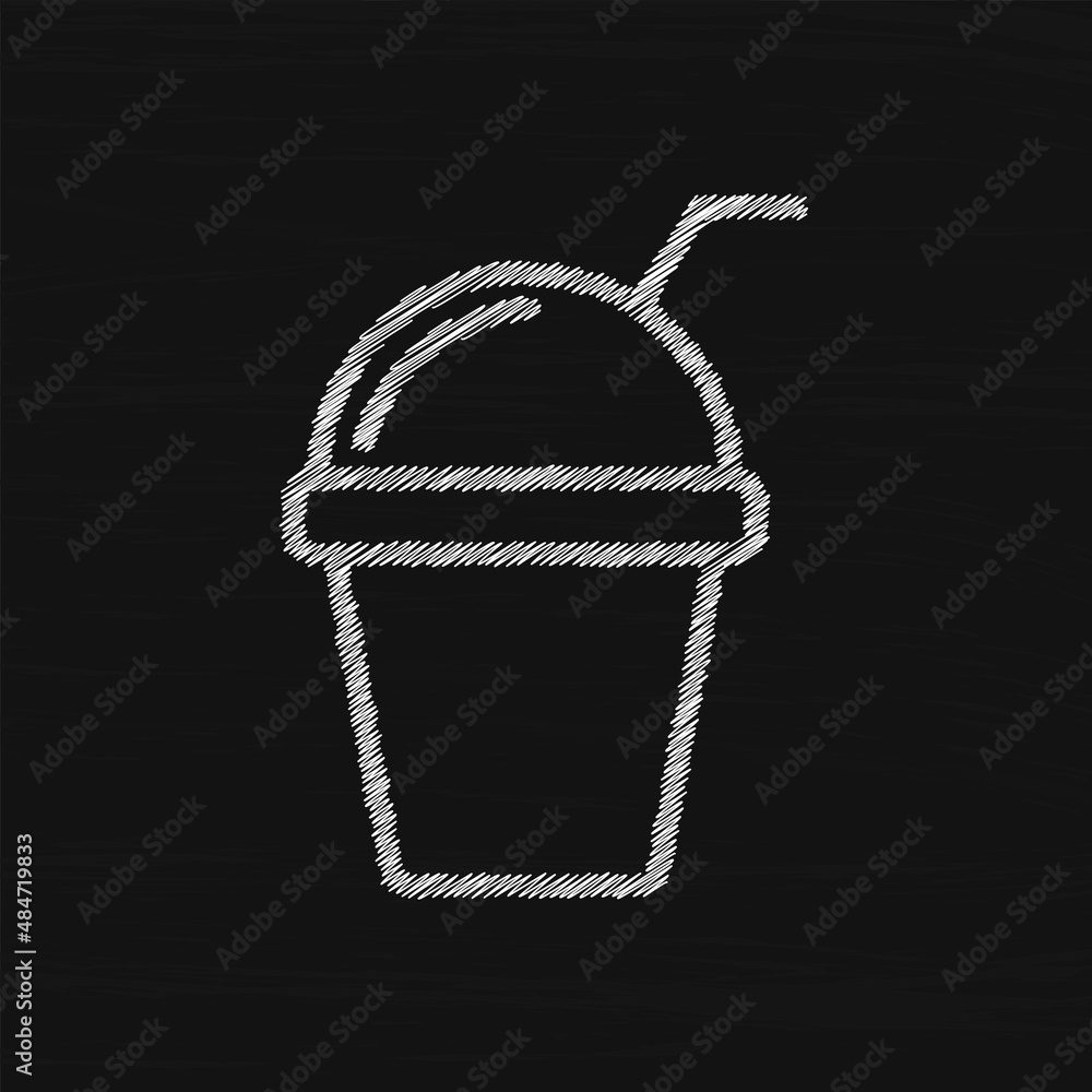 Smoothie white sketch vector icon. Symbol of detox diet and healthy lifestyle Smoothie white sketch vector icon. Symbol of detox diet and healthy lifestyle