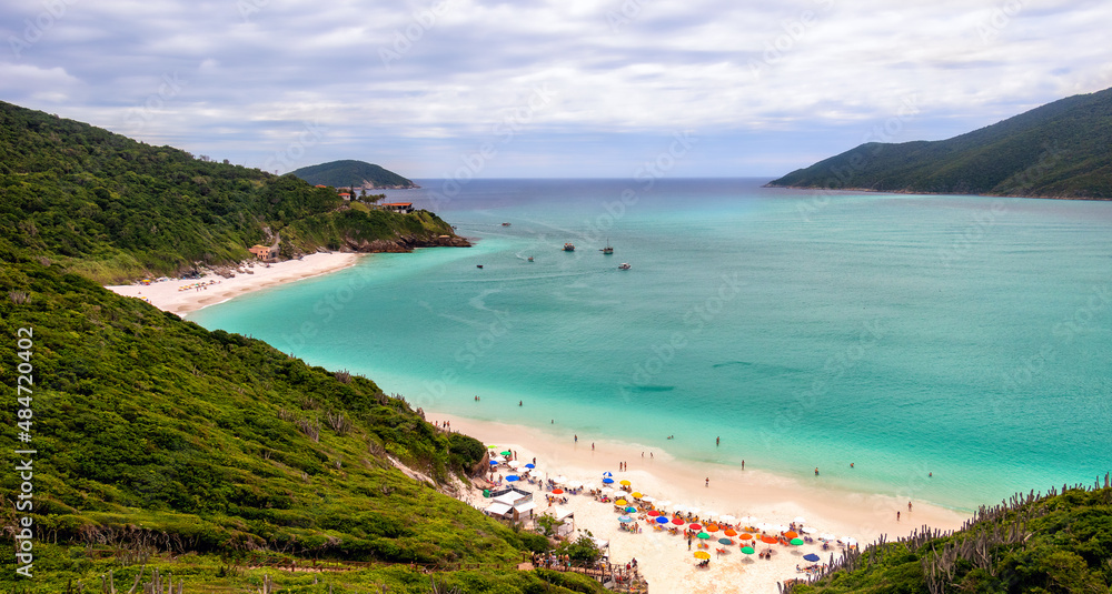 paradise beach blue water with people