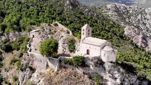 Roca de Sant Honorat i Castell-llebre en Peramola provincia de Lérida Catalunya Spain photo