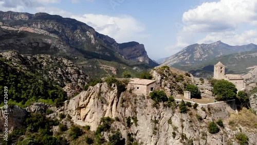 Roca de Sant Honorat i Castell-llebre en Peramola provincia de Lérida Catalunya Spain photo