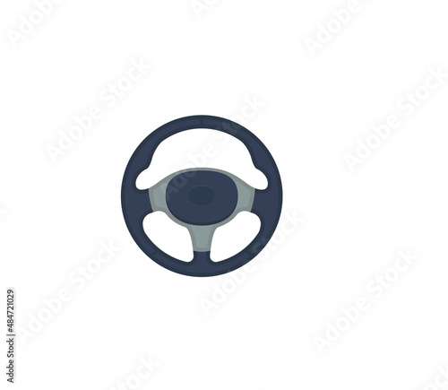 Steering wheel vector isolated icon. Emoji illustration. Steering wheel vector emoticon