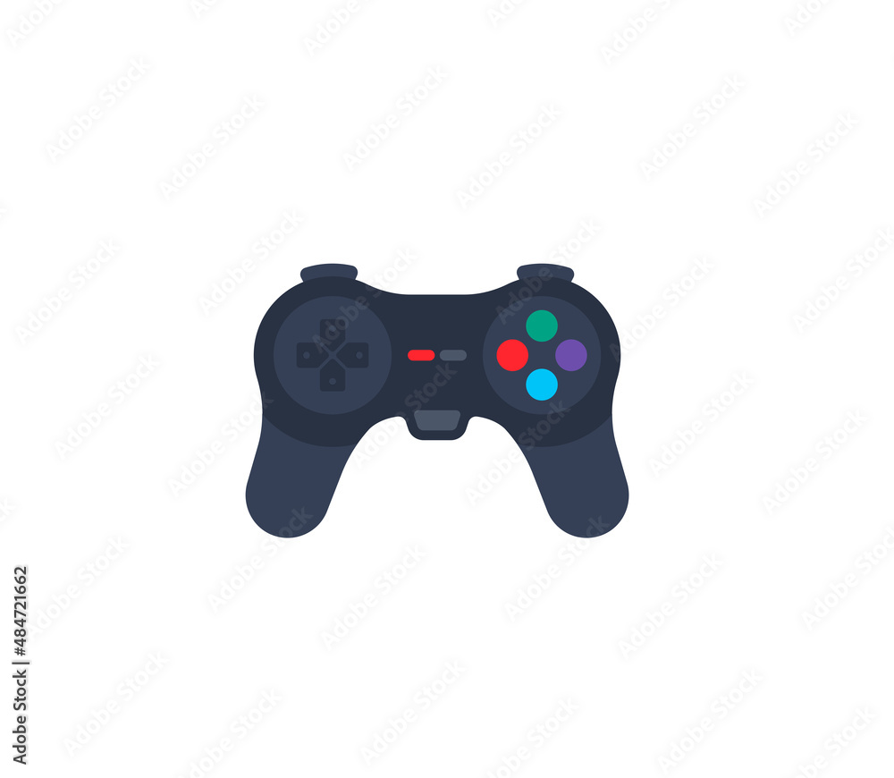 Video game controller vector isolated icon. Game controller emoji
