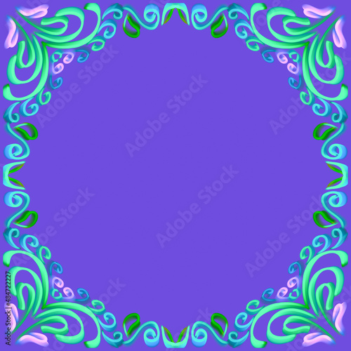 Pastel decorative frame border