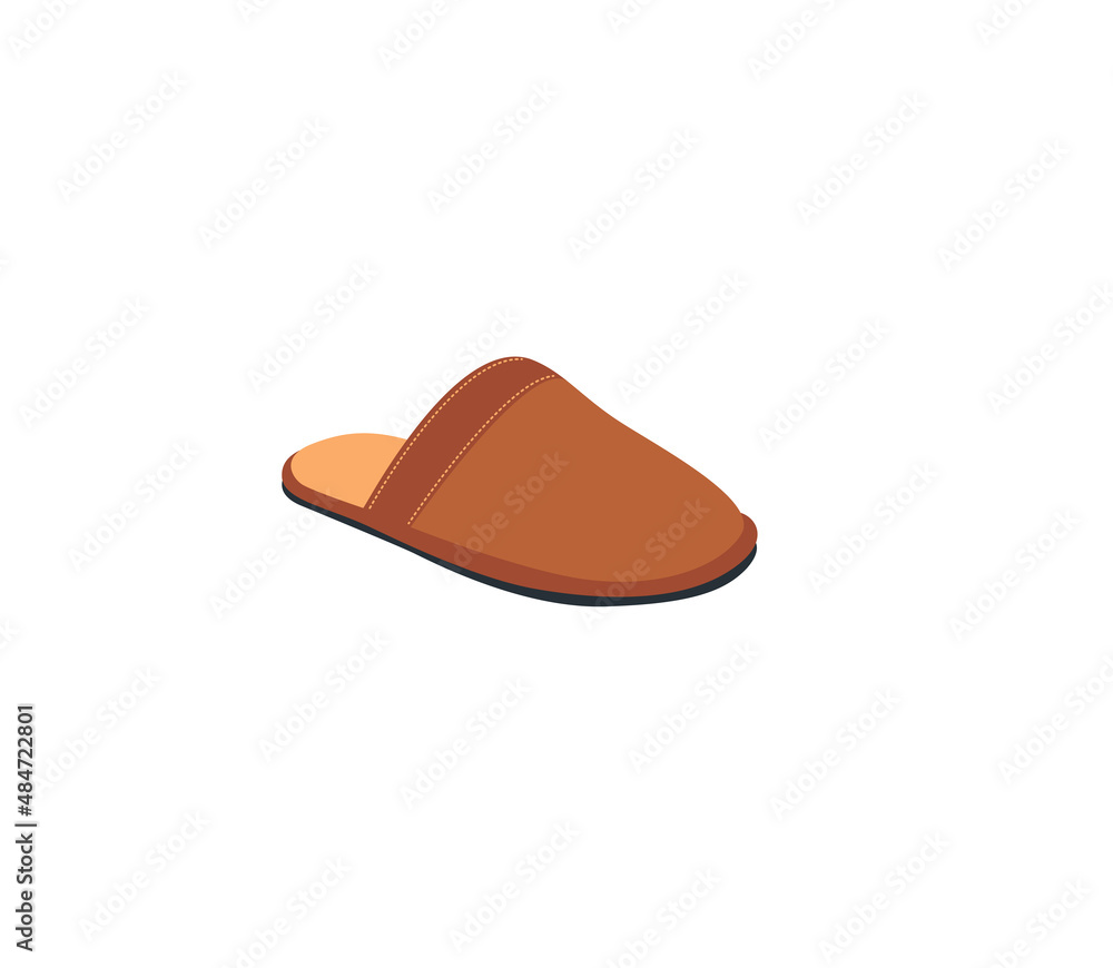 Flip-flop vector isolated icon. Home slippers emoji illustration. Flip-flop vector isolated emoticon Flip-flop vector isolated icon. Home slippers emoji illustration. Flip-flop vector isolated emoticon