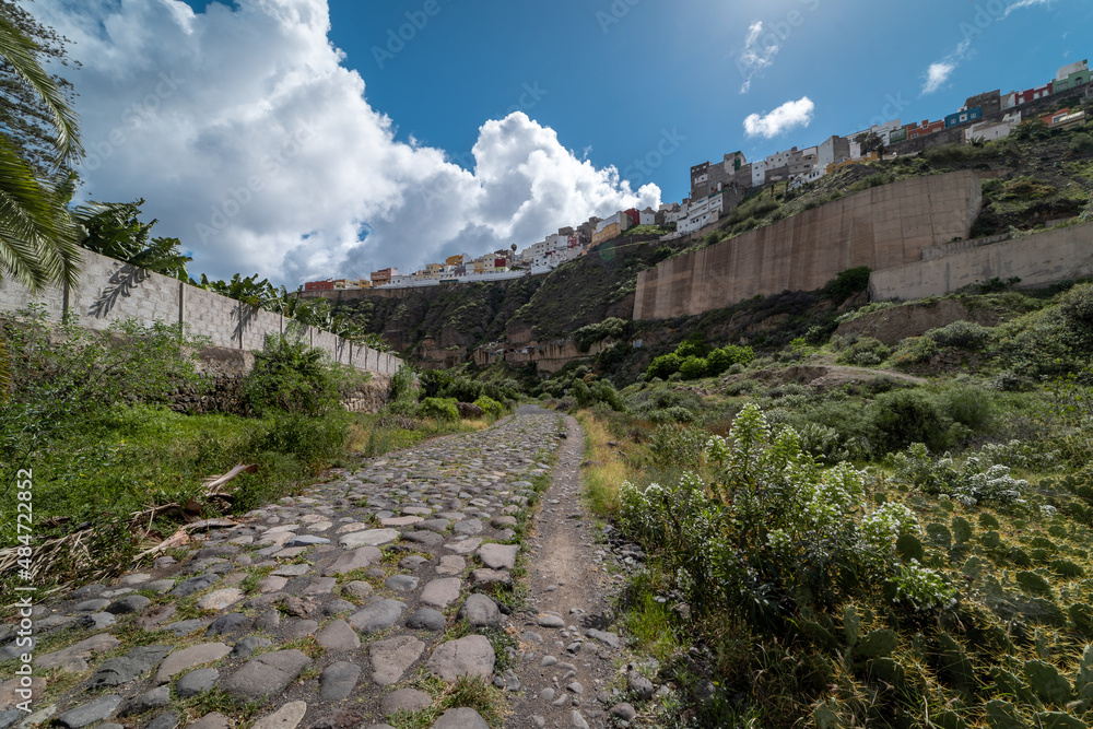  landscape. View of San Juan neighborhood from  Guiniguada trail. Las Palmas de Gran Canaria. Canary Islands