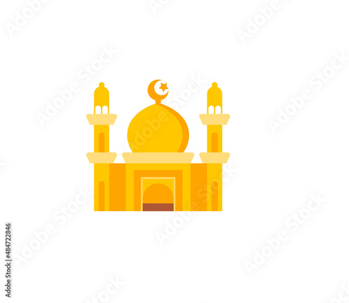 Mosque vector isolated icon. Mosque emoji illustration. Mosque vector isolated emoticon