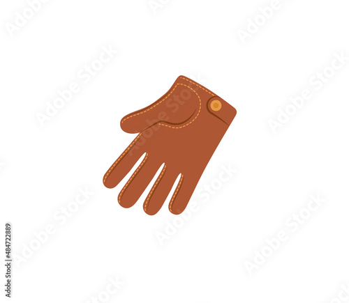 Leather glove vector isolated icon. Leather glove emoji illustration. Leather glove vector isolated emoticon