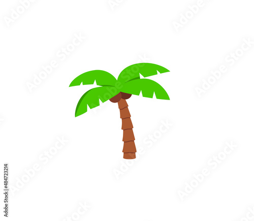 Palm tree vector isolated icon. Emoji illustration. Palm tree vector emoticon