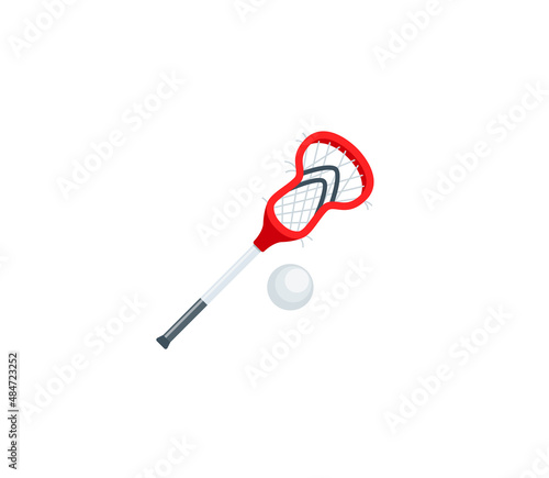 Lacrosse vector isolated icon. Emoji illustration. Lacrosse vector emoticon