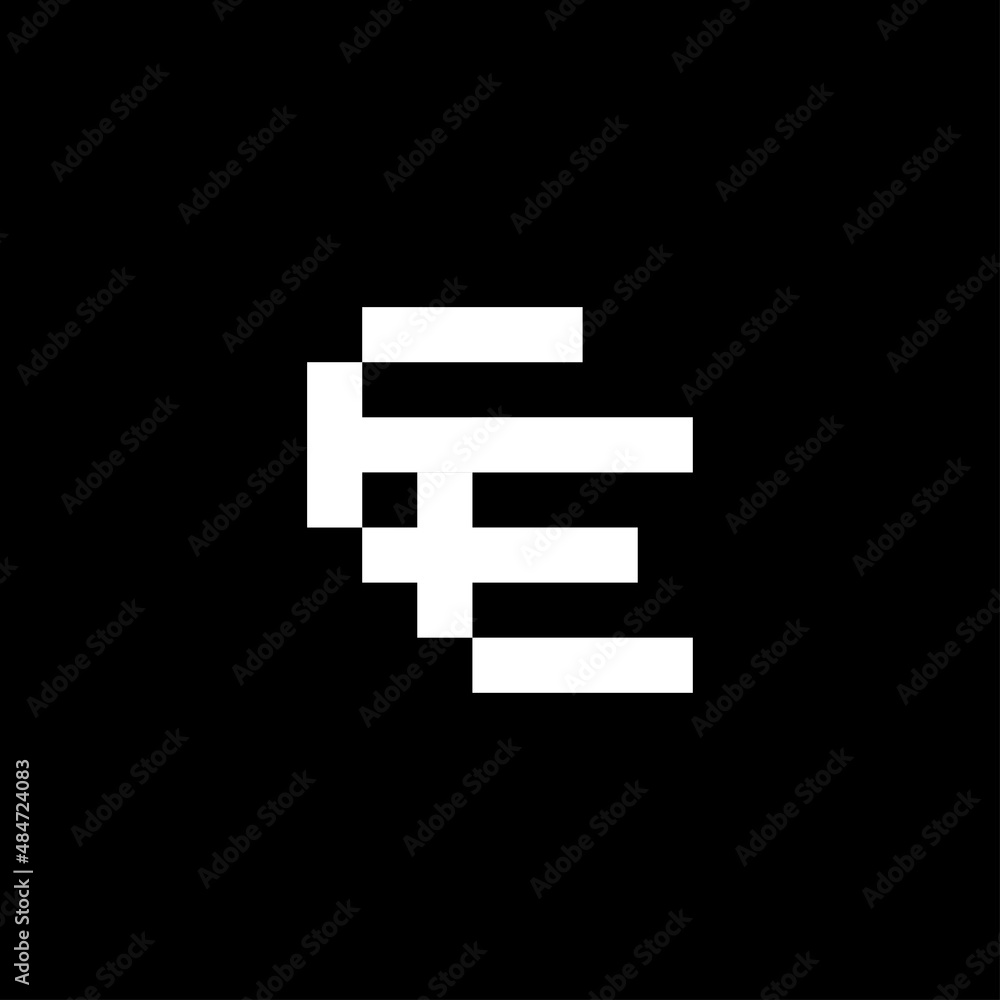 initial letters ee pixel art logo vector initial letters ee pixel art logo vector