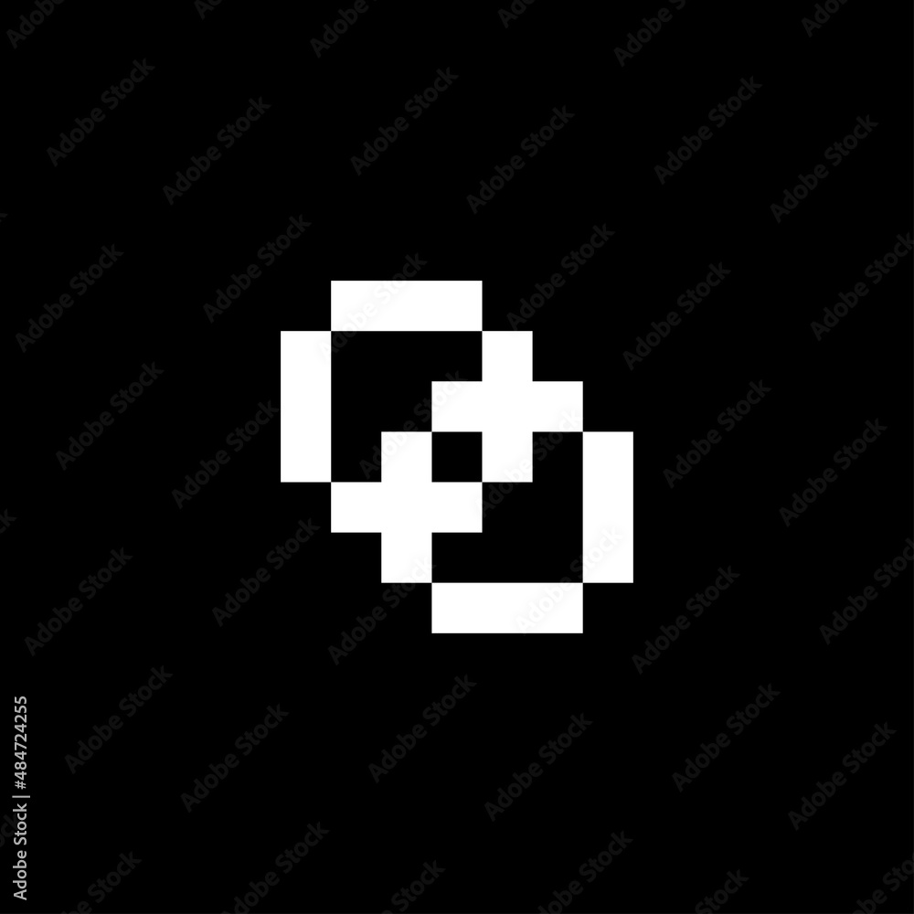 initial letters oo pixel art logo vector initial letters oo pixel art logo vector