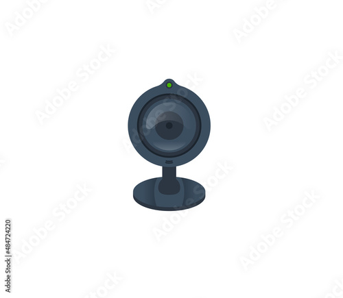 Web camera vector isolated icon. Web camera emoji illustration. Web camera vector isolated emoticon