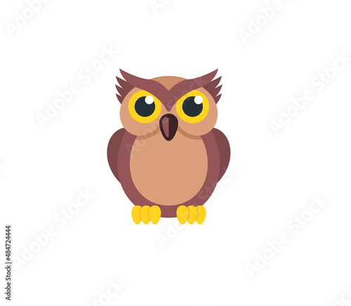 Owl vector isolated icon. Emoji illustration. Owl vector emoticon