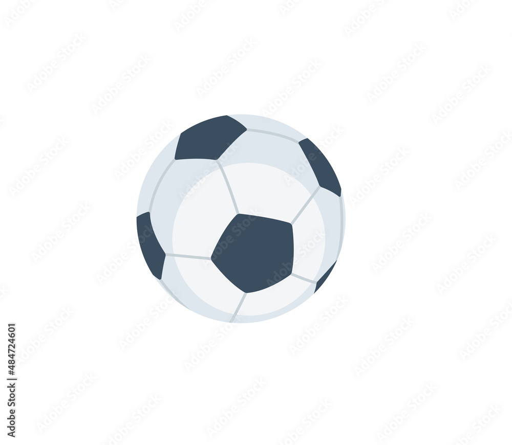 Fototapeta premium Soccer ball vector isolated icon. Soccer ball emoji illustration. Soccer ball vector isolated emoticon