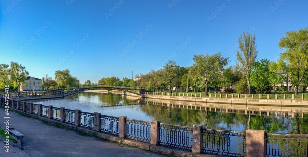 Fototapeta premium Ingul river embankment in Kropyvnytskyi, Ukraine
