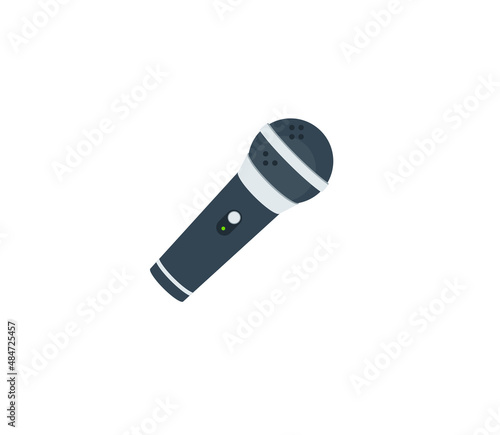 Microphone vector isolated icon. Mic emoji illustration. Microphone vector isolated emoticon