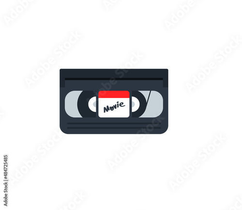 Videocassette vector isolated icon. Videocassette emoji illustration. Videocassette vector isolated emoticon