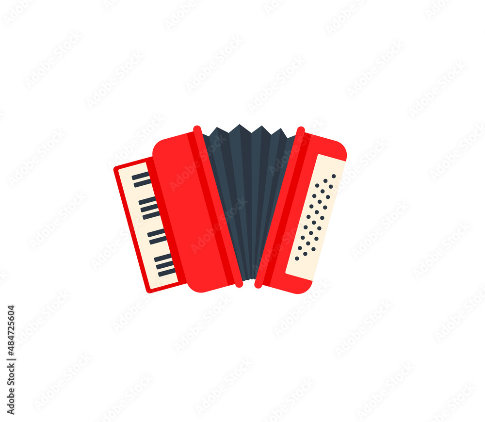 Accordion vector isolated icon. Accordion emoji illustration. Accordion