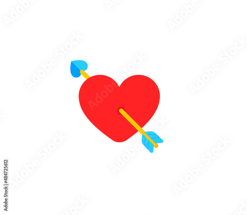 Heart with Arrow vector isolated icon. Heart with Arrow emoji illustration. Heart with Arrow vector isolated emoticon