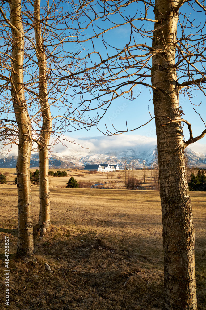 Scenic view of small village in highlands Scenic view of small village in highlands