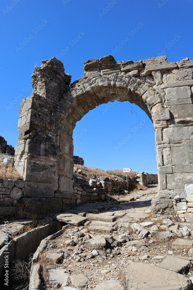 The Ornamental Gate - ancient stone arch in Aspendos, Turkey