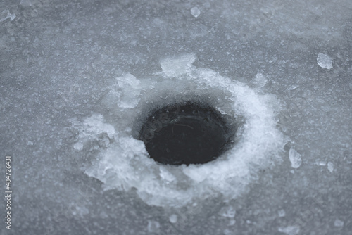 ice hole for winter fishing