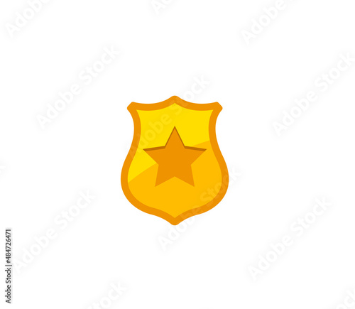 Police badge vector isolated icon. Emoji illustration. Police badge vector emoticon