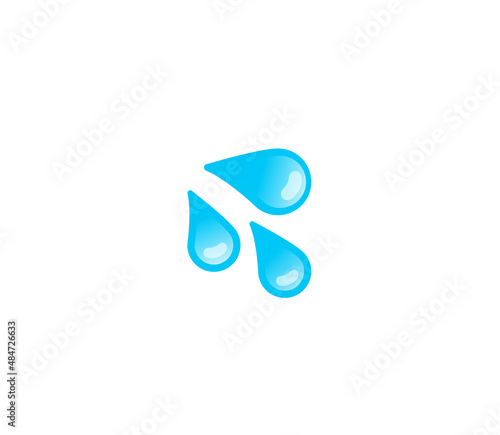 Sweat Droplets vector isolated icon. Emoji illustration. Sweat Droplets vector emoticon