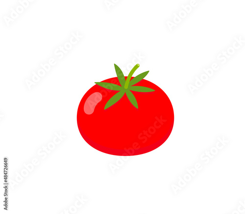 Tomato vector isolated icon. Emoji illustration. Tomato vector emoticon