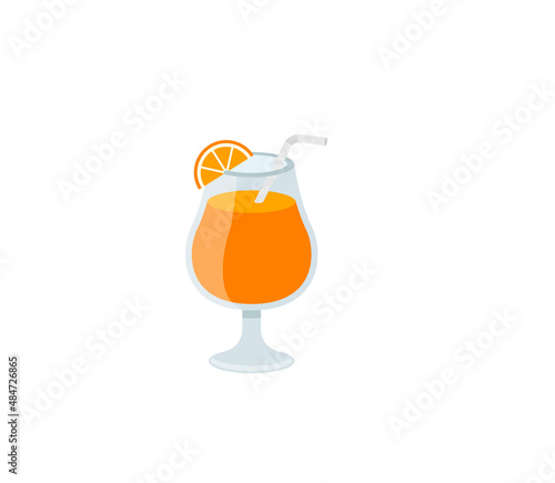 Cocktail glass vector isolated icon. Emoji illustration. Cocktail glass vector emoticon