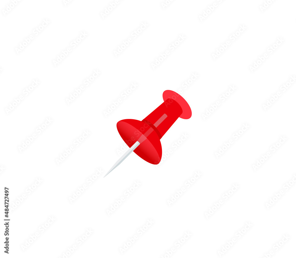 Pushpin vector isolated icon. Emoji illustration. Thumbtack vector emoticon Pushpin vector isolated icon. Emoji illustration. Thumbtack vector emoticon