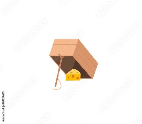 Mousetrap vector isolated icon. Emoji illustration. Mouse trap vector emoticon