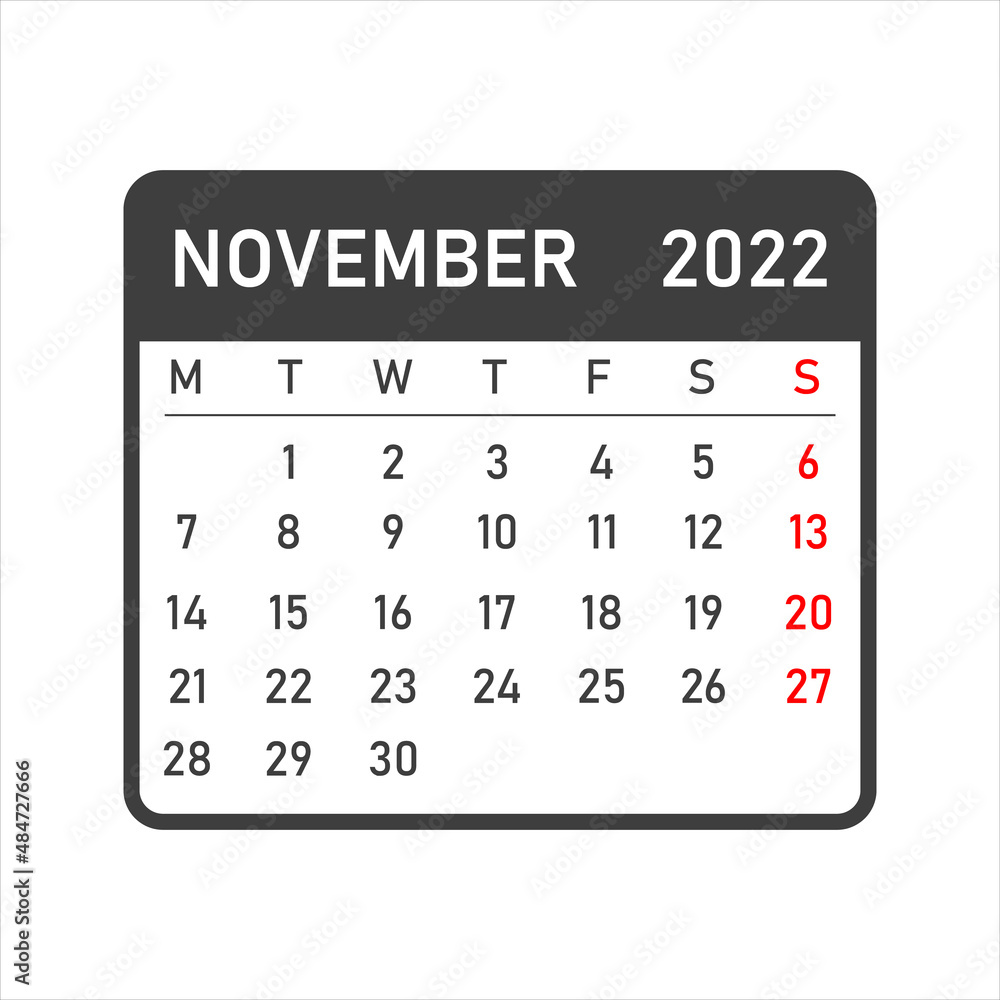 November 2022 Calendar Icon November 2022 Glider For November Time November 2022 Calendar Icon November 2022 Glider For November Time