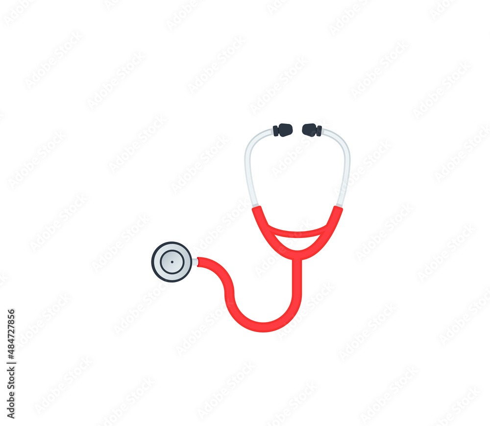 Stethoscope vector isolated icon. Emoji illustration. Stethoscope vector emoticon Stethoscope vector isolated icon. Emoji illustration. Stethoscope vector emoticon