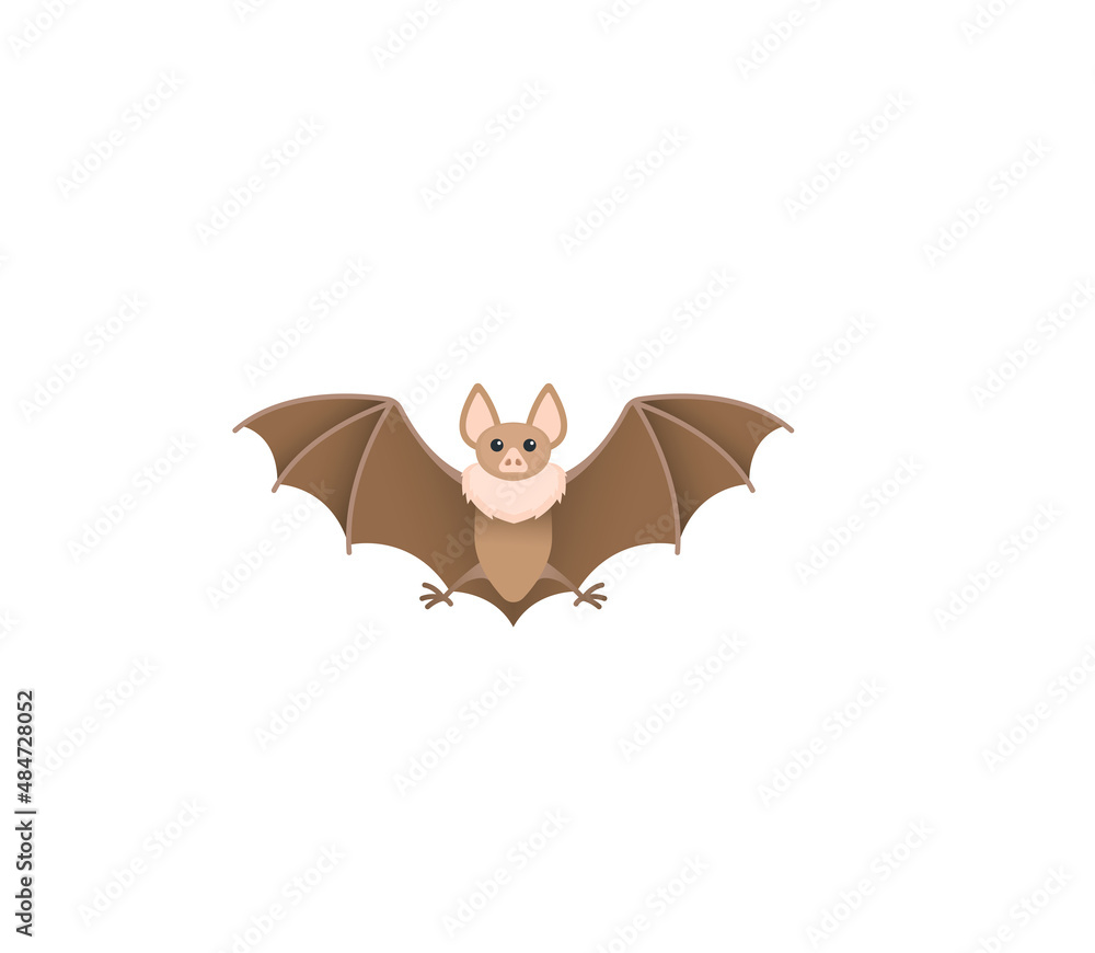 Bat animal vector isolated icon. Emoji illustration. Bat vector emoticon Bat animal vector isolated icon. Emoji illustration. Bat vector emoticon