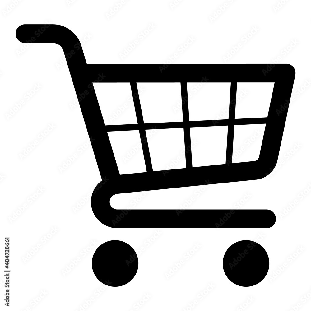 Shopping Cart Flat Icon Isolated On White Background Shopping Cart Flat Icon Isolated On White Background