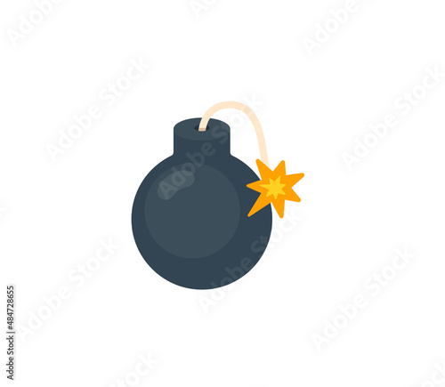 Bomb vector isolated icon. Emoji illustration. Bomb vector emoticon