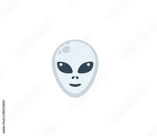 Alien face vector isolated icon. Emoji illustration. Alien head vector emoticon