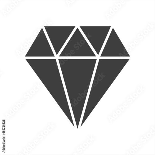 diamond icon on white background. valentine's day gift