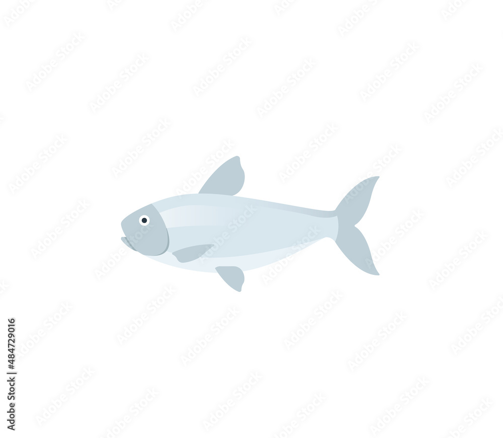 Fish vector isolated icon. Emoji illustration. Fish vector emoticon