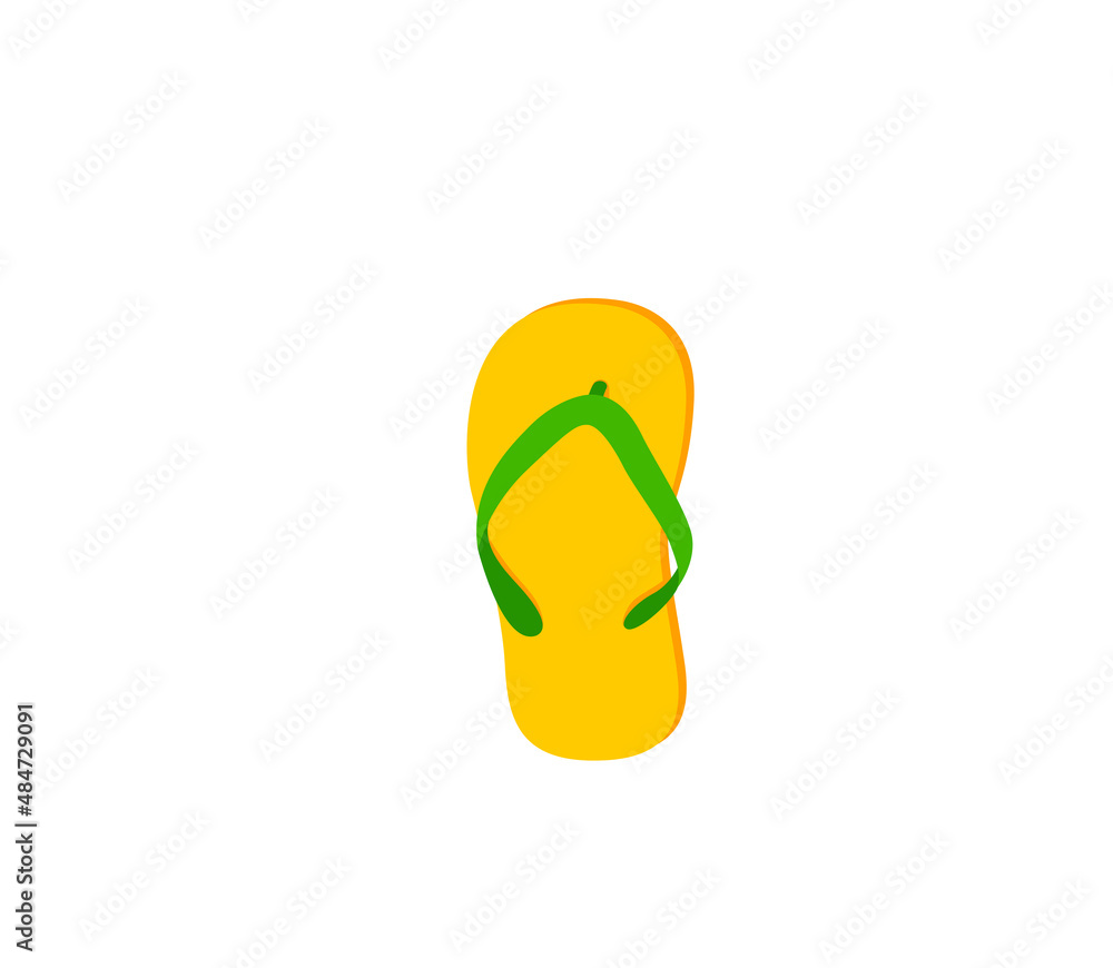 Thong Sandal vector isolated icon. Flip Flops emoji illustration. Slippers  vector isolated emoticon Stock Vector | Adobe Stock