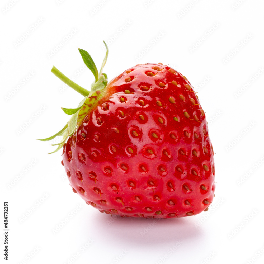 Fresh strawberries closeup on a white background. Isolated - Image Fresh strawberries closeup on a white background. Isolated - Image