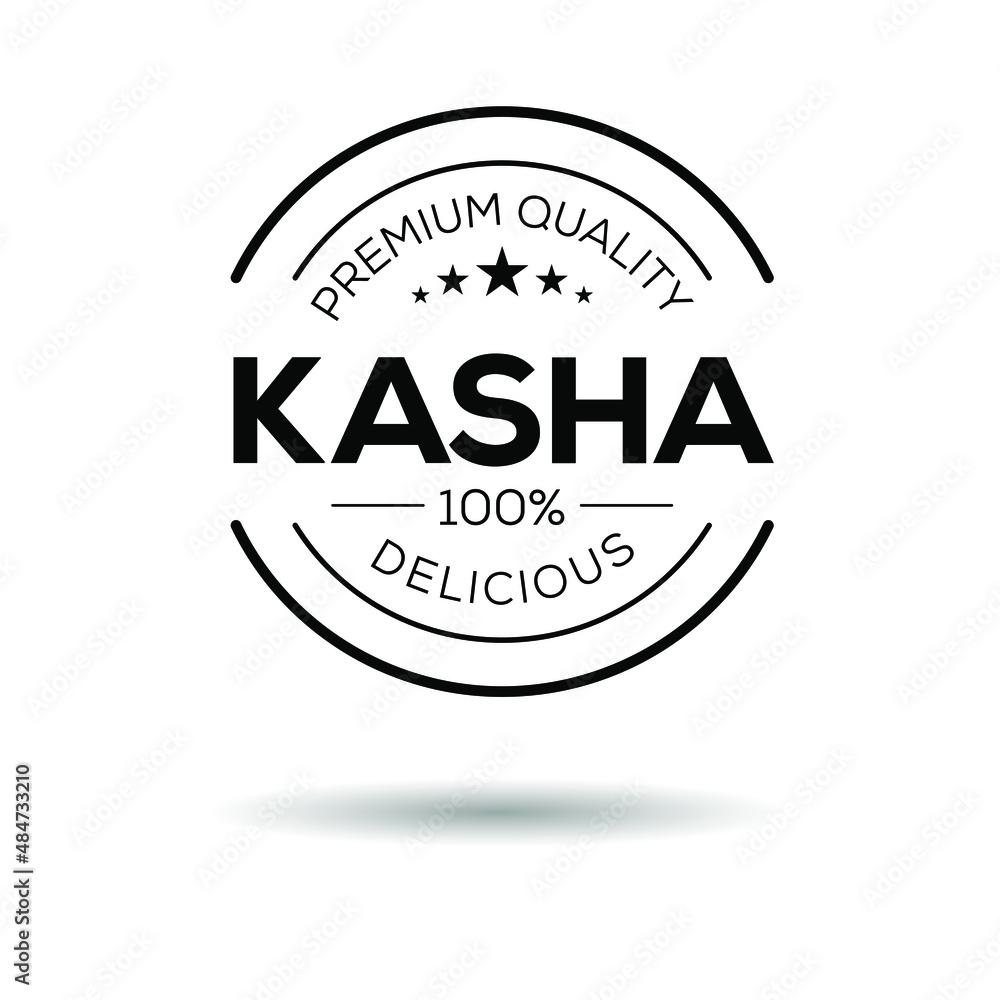 Obraz premium Creative (Kasha) logo, Kasha sticker, vector illustration.