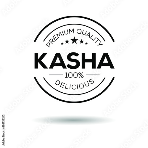 Creative (Kasha) logo, Kasha sticker, vector illustration.