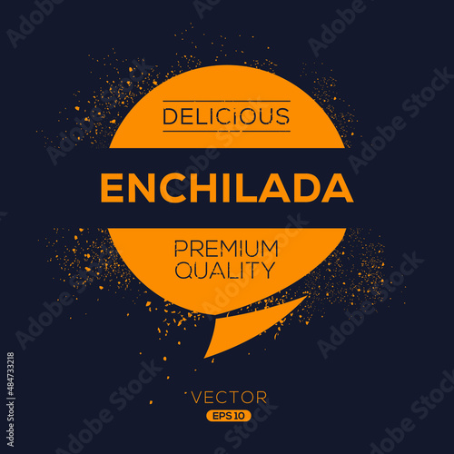 Creative (Enchilada) logo, Enchilada sticker, vector illustration.